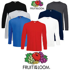 Confezione da 1 3 5 T-shirt a maniche lunghe Fruit of the Loom maglietta semplice lotto di vendita top