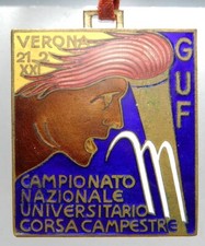 VENTENNIO VERONA GUF Medaglia 1943 Campionato Nazionale universitario corsa