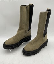 Stivali donna Zara verdi punta