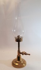 Lampada a gas, becco di Bunsen vintage. In ottone 
