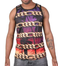 FAMOUS STARS AND STRAPS Canotta UOMO "Chain Coast" T-Shirt TEE Maglietta NEW S