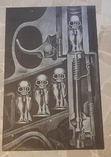 HR Giger original 1969 Gebarmaschine lithographie poster slikscreen print