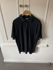 Polo uomo Adidas Climalite golf taglia L grigio blu manica corta