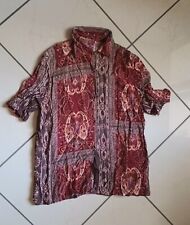 Vintage 80's shirt hawaii floreal pattern etnic camicia mezze maniche etnica