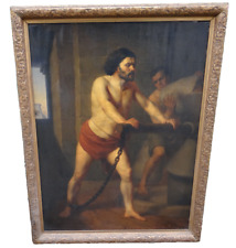 Scuola veneta Sansone alla macina olio su tela XVII secolo 112 x 87 cm Samson
