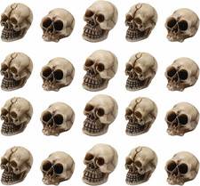 20 Pezzi Mini Teschi Decorativi, Piccole Teste Di Scheletri Finte, Set Di Teschi