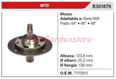 Mozzo portalama mtd tagliaerba - mtd,