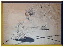 Grande 70x100cm Studio del '69 disegno china Giulio Ruffini Bagnacavallo Ravenna