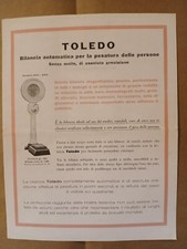 Bilance TOLEDO Milano – BILANCIA AUTOMATICA pesatura persone – volantino anni 50