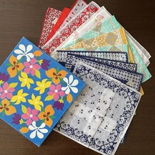 13 FAZZOLETTI DONNA MANOLIVA vintage scatola mista originale 100% COTONE cm 32