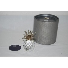 Cristallo Swarovski candeliere ananas grande con foglie martellate rodiate