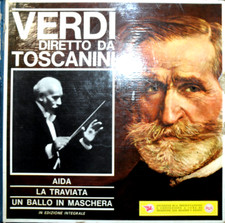 BOX 8 LP G.VERDI DIRETTO DA TOSCANINI " AIDA, LA TRAVIATA, UN BALLO IN MASCHERA"