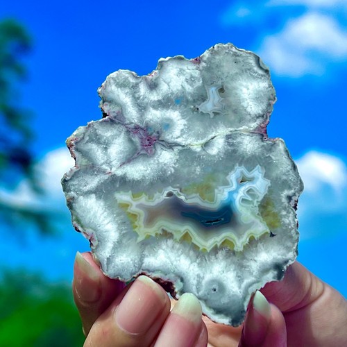 Fetta geode agata pizzo - geode,