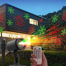 Proiettore Luci Natale per Esterno Con Telecomando, Proiettore Natale Con Rosso 