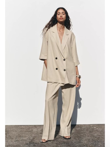 Zara blazer doppiopetto misto - doppiopetto,