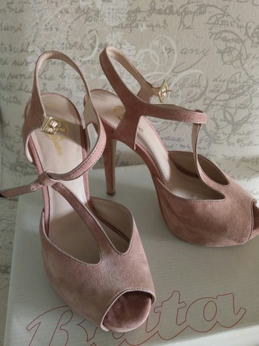 Sandali camoscio rosa - camoscio, a