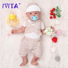 IVITA 23'' Big Reborn BOY bambola silicone corpo intero adorabile sorriso bambino neonato