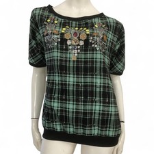 DENNY ROSE Maglia verde e nera