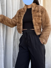 Giacca pelliccia visone crop -