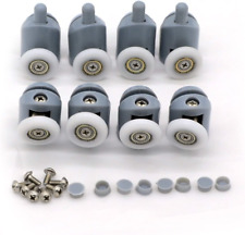 Set 8 Rulli Rotelle Ruote Di Ricambio Box Doccia Cuscinetti Anta Scorrevole 23mm