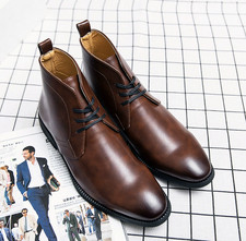 Scarpe eleganti alte uomo formali tinta unita business stringate pompa lavoro festa