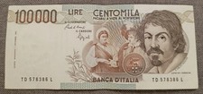 100000 LIRE CARAVAGGIO 1°