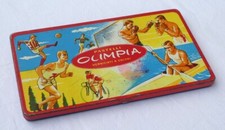PASTELLI OLIMPIA Scatola astuccio scuola. In metallo Anni 50/60 Vintage. Rarità.