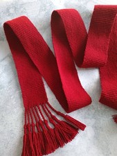 Cintura tessuta lana rosso