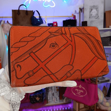 Hermes Orange Canvas Quadrige