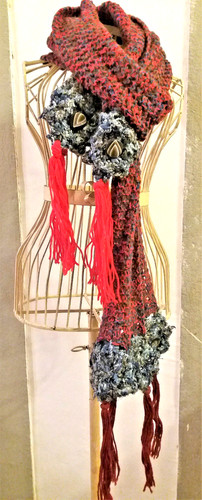 Sciarpa/ferri/knitted/fiori/un