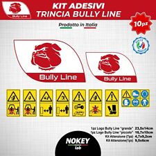 Kit adesivi trincia bully line per trincia fresatrice trattori decalcomanie