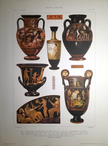 Stampa antica vasi anfore - antica,