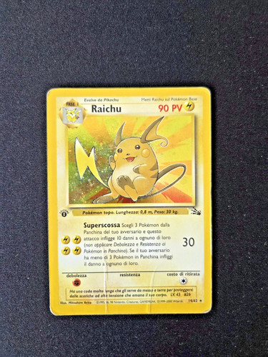 Carta pokémon raichu holo - carta,