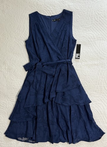 Leslie fay abito smanicato - smanicato, blu