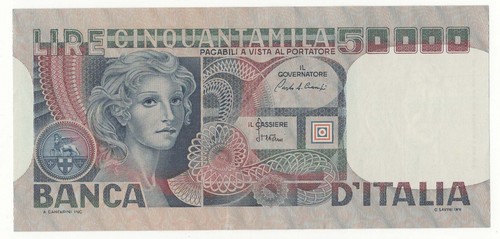 50000 lire volto - donna, decr