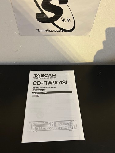 Manuale tascam rw901sl - tascam, cd-rw901sl
