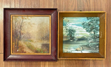 Coppia Piastrelle Dipinte