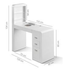 Tavolo Manicure Celice Expo componibile per manicure e ricostruzione unghie