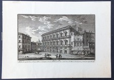 Stampa antica palazzo pio - palazzo,