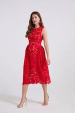 Abito Pizzo Rosso Evento