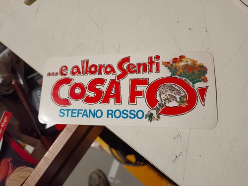 Adesivo vintage stefano - stefano, rosso