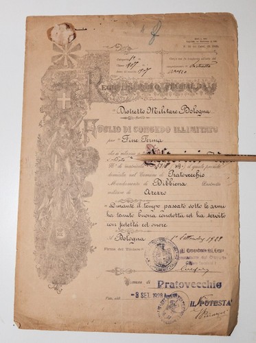 Foglio congedo illimitato - congedo,