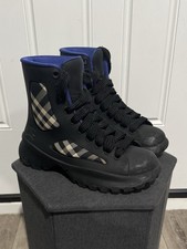 Black Burberry Boulder Lace-Up