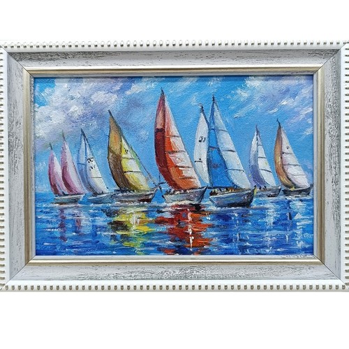 Barca vela dipinto - a, olio