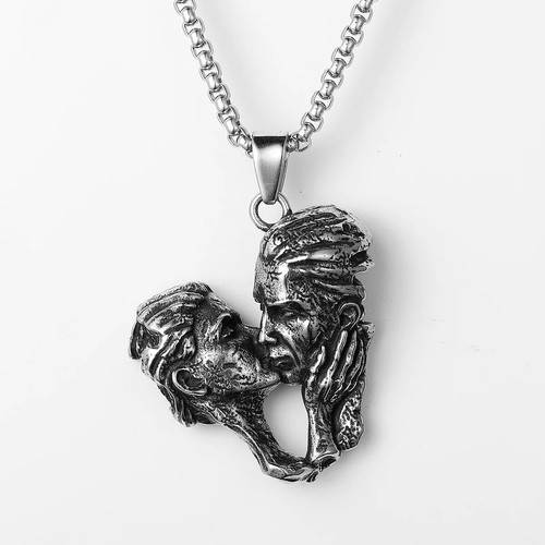 Bacio estetico coppia collane - estetico,
