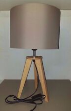 Lampada da tavolo LEGNO rovere, paralume Tortora, 1xE27 - nuovo da expo negozio