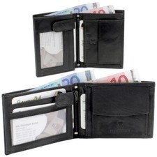 Portafoglio uomo pelle portamonete verticale orizzontale nero