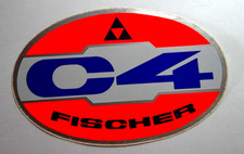 Adesivo Pubblicità Fischer C4 Sci Coppa Del Mondo Team Gara 70er Anni Oldtimer