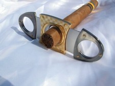 Gold Cigar Cutter Checkered
