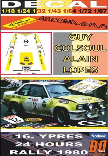Decal opel ascona 400 - opel, g